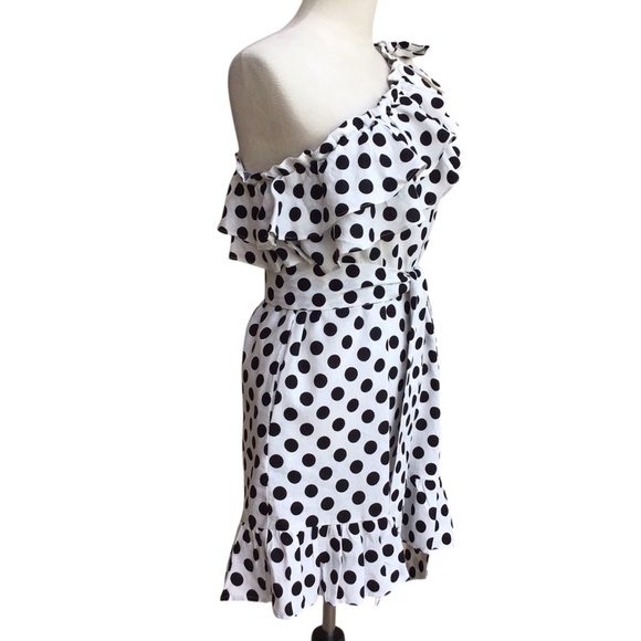 Lisa Marie Fernandez Polka Dot Ruffle Linen Mini Dress NEW - Picture 9 of 15